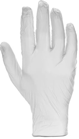 RS PRO Puderfrei Einweghandschuhe aus Vinyl puderfrei, lebensmittelecht transparent Größe XL, 100 Stück, Packung a 100 Stück