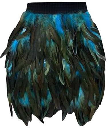 Feder Rock Damen Karneval Kostüm Elastische Taille Party Minirock Cosplay Minirock Karneval Party Rock