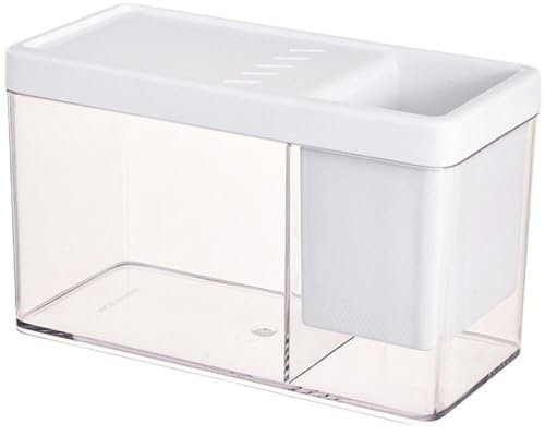 Dianzan Kleines Ökologisches Aquarium, Transparentes Aquarium Aus Kunststoff, Goldfischglas Deckel, Heimlandschaftsbecken