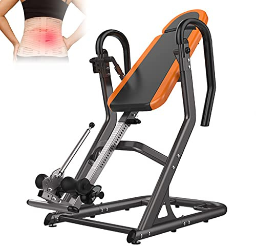 POCDOKYZ Heavy Duty Inversion Table, Foldable Gravity Trainer (With 3 Inversion Angle), Dual Stability, Safety, Home Gym Back Stretch Machine, Relieve Spine, Back Pain