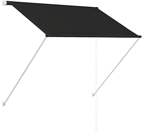 Bulliing Tenda da Sole Retrattile 100x150 cm Antracite,Tenda da Sole per Esterno Avvolgibile,Tenda da Sole a Bracci Estensibili con Telaio in Alluminio, Tettuccio Resistente al Sole e Impermeabile e M