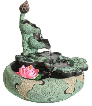 Fontana da interni Feng Shui Ornamenti for fontane da tavolo creative con acqua corrente, accessori for la casa, mobile TV for soggiorno, decorazione for umidificazione, paesaggio Home Fontana