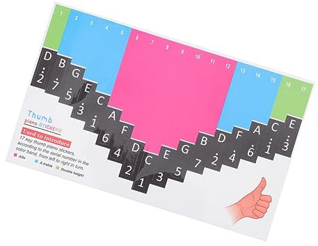 ifundom 1stück Kalimba Aufkleber Für Anfänger Bunte Notenaufkleber Für Daumenklavier Langlebig Und Praktisch Zubehör Für Musikinstrumente Und Lernwerkzeuge