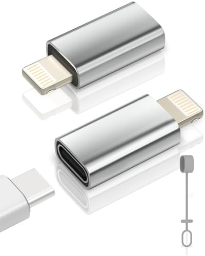 Zestiq USB C auf Lightning Adapter, 2 Stück Adapter USB-C auf Lightning für iPhone 14/13/12/11/iPad/Air/Mini/Airpods, Nicht für Kopfhörer/Audio/OTG