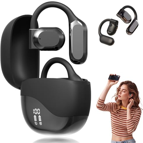Kabellose Übersetzungs-Kopfhörer, 2025 Neu AI Translating Ear Buds, 5.3 Bluetooth-Ohrhörer 144 Sprachen Übersetzungsgerät Zwei-Wege-Übersetzer-Kopfhörer Language Translator Intelligente (Schwarz)
