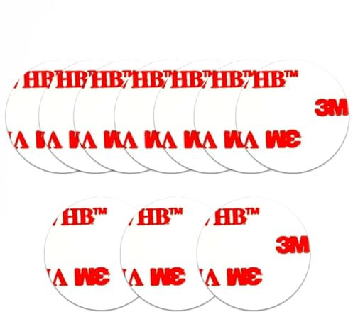 10 Pack Double Sided Sticky Pads, 75mm (2.95) Circular 3M Sticky Pads, Strong Adhesive Dash Cam Sticky Pad for Car Dashboard, Windshield Suction Phone Holder Home Suction Cup GPS Navigation