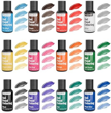 Gel Food Coloring, 20ml Vibrant Flavorless Food Dye for Easter Cake Cookie Decorating, Baking, Candy Melts, Frosting, Easter Eggs