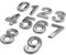 Flewdart 10 Pcs 3d Silver Numero Maison Exterieur, Numéro De Maison, Numéro Boite Aux Lettres Autocollante, Numéros De Chambre Hôtel, Plaques De Chiffres 0-9 (Argent)