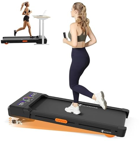Walking Pad, Laufband für Zuhause 1-6km/h mit 9% Steigung, Laufband Klappbar mit 2.5PS leiser Elektromotor, breite Lauffläche 40,5cm, LED-Anzeige