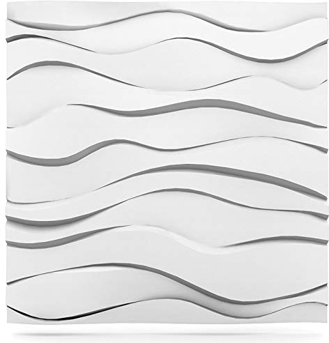 DECCART 3D Wandpaneele 60x60 cm 3 Stück | 1,08 m², Paneele Wand Wall Panels Deko Wandverkleidung Innen Panel Deckenverkleidung Decke Deckenpaneele Platten EPS