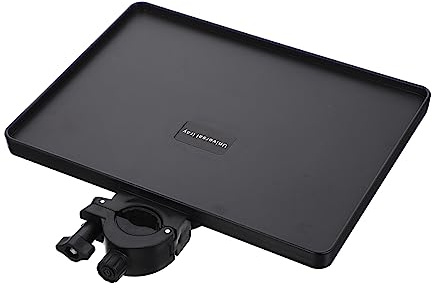 Sosoport Universelle Mikrofonständer Ablage aus ABS Schwarz zum Anklemmen Glatte Oberfläche für Live Übertragungen und Handy