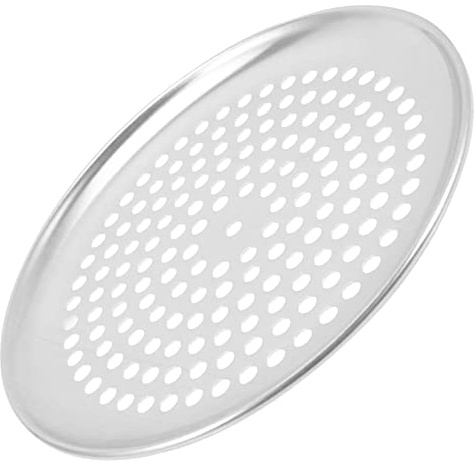 DIYEAH Molde para Pizza Bandeja Perforada Acero Inoxidable para Hornear para Casa