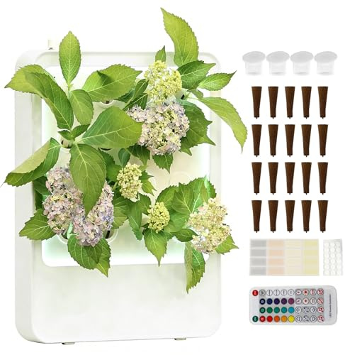 SWTHM Système de Culture Hydroponique, Kit de Jardin d’Intérieur avec Lumière LED Sans Sol, Contrôle APP à Triple Filtration et Détection de Son, Système de Culture Hydroponique pour 16 Plantes, Idéal