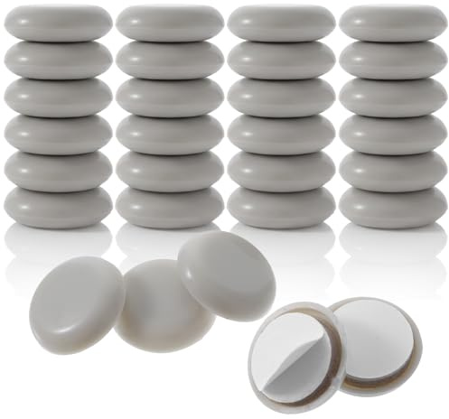 26 feltrini per mobili pesanti, in, autoadesivi, per mobili, mobili, in plastica, per pavimenti lisci, sedie (2,5 cm, beige)