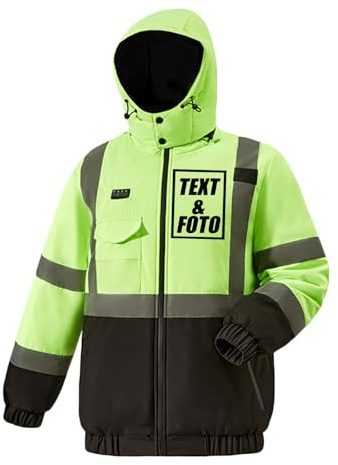 UHouse Beheizbare Jacke Herren Arbeitsjacke Winter Reflektierende Jacken mit 29 Heizzonen USB Outdoor Heizjacke Beheizte Warnjacke Beheizbar Warnschutzjacke Wärme Wanderjacke Skijacke Outdoorjacke