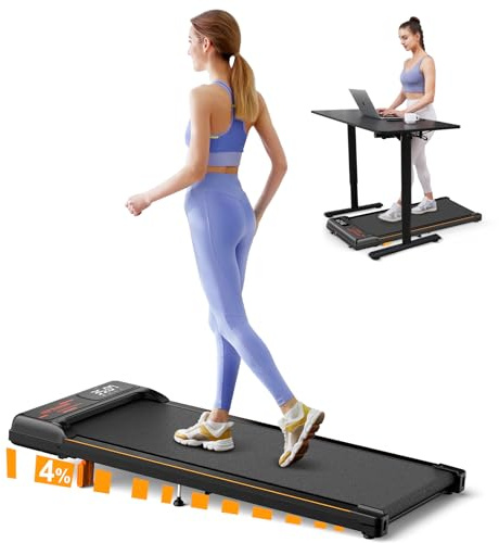 Walking Pad mit Steigung 4%,Laufband für Zuhause & Büro Walking Pad Klappbar Leises 2,5PS Motor Mini Laufband,Leicht & Kompakt Tragbar Laufband Klappbar, LED-Anzeige mit Fernbedienung