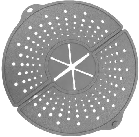 Générique Coprischizzi in silicone pieghevole, coperchio in silicone pieghevole, protezione antiproiezioni rotante, per friggere, ebollizione, cottura a vapore, cucina