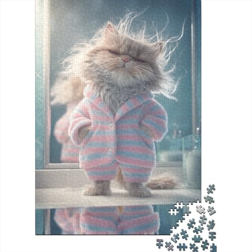 Rompecabezas De 1000 Piezas para Adolescentes Rompecabezas Pajama Cat Costume for Pets Rompecabezas para Adultos Juego Práctico Patrón De Montaje 38x26cm/1000pcs