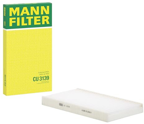 MANN-FILTER CU 3139 Innenraumfilter/Kabinenluftfilter - für Pkw + Transporter | Cu 3139 Kompatibel mit 5 (E60),5 Touring (E61),6 (E63),6 Cabriolet (E64),B5 (E60),B5 Kombi (E61),B6 Cabriolet (E64),B6 Coupe