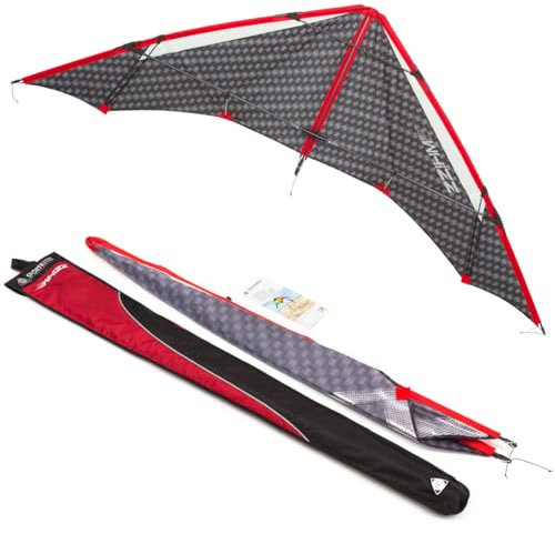 HQ Design - Whizz Lenkdrachen Zweileiner Flugdrachen präzise extrem schnell Speed & Power Experten ab 16 Jahren, 68x190cm, Dyneemaschnüre 160kp empf. (Nicht inkl.), 2-8 Bft