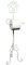 PORTE-ROULEAU DE PAPIER TOILETTE VINTAGE SERVITEUR | blanc, 78 cm, fer | salle de bain, WC