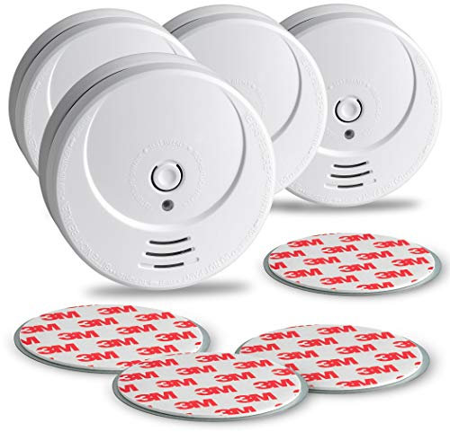 SEBSON 10 Jahres Rauchwarnmelder inkl. Magnethalterung - 4er Set - DIN EN 14604 Zertifiziert, fotoelektrischer Rauchmelder, Lithium Langzeit Batterie