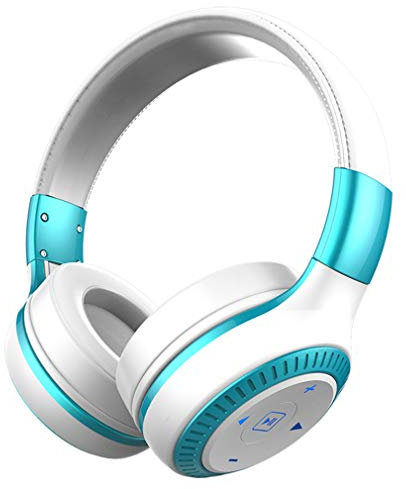 HIJIN Auricolare Bluetooth, Cuffie Bluetooth su Orecchio, Auricolari Stereo Wireless Display Auricolare Musicale con Microfono, per Il Lavoro di Viaggio Cellulari,B
