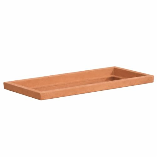 Decor Space Sottovaso per Fioriera rettangolare in resina per piante e fiori Made in Italy da esterno (Impruneta, 97 x 42 per vaso da 100 cm)