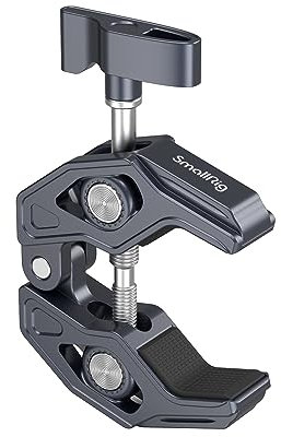 SMALLRIG Crab-Shaped Clamp with 1/4-20, 3/8-16 Locating Hole for ARRI, Payload 7.7lbs/3.5kg, for Most Photographic Accessories - 3755B