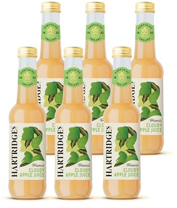 Hartridges Cloudy Apple Juice 275ml Glass Bottles - Pack of 6