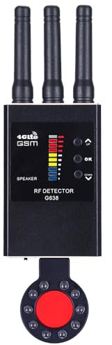 Detector de Cámara Oculta, Detector de Radiación, Localizador de Escuchas Telefónicas, Escáner de Señal de Cámara WiFi, GPS Tracker,para Detección de Dispositivos de Escucha y Rastreo GPS.