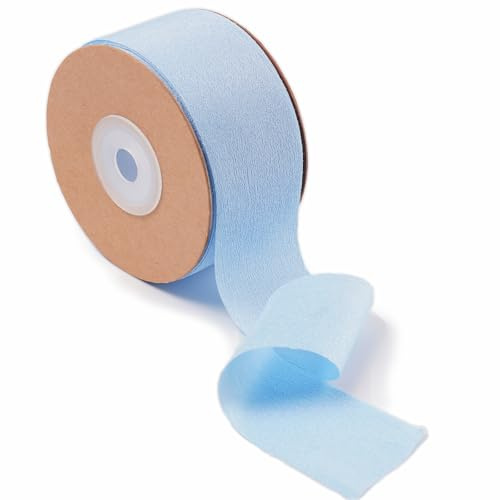 Ligtmor Geschenkband Hochzeit Schleifenband Dekoband 3,8cm x 23m Chiffonband Schleifen Stoffband - Blau Lila