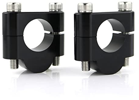 GXSAI Motorrad Lenker Riser 28mm 1 1/8 Motorrad Lenker Riser Schellen Billet Aluminium Für Scrambler Für Speed ​​Triple 1050i Für Speed ​​Triple R Für RS S(Schwarz,20MM)