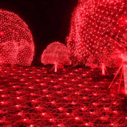 SVYHUOK Rete Luminosa Esterno, 3M x 2M 200 LED Tenda Luci Natale Esterno, Impermeabile Luminosa Natale Esterno 8 Modalità per Cespugli, Giardino, Albero di Natale, Stanza, Balcone