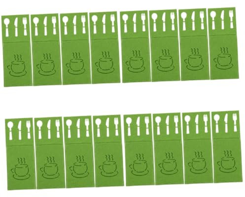 PRETYZOOM 16 Stk Teekanne Bestecktasche Besteck Aufbewahrungstasche Gabeln Besteck Schutzhüllen Für Besteck Bestecktaschen Aus Stoff Urlaub Silberbesteck Geschirrhaltertasche Filzstoff