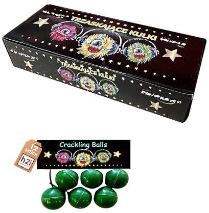 h2i Crackling Knisterbälle | 72 Stück | Party Spaß für Klein & Groß I für Silvester, Halloween & Party Mitbringsel | Kinder & Jugendfeuerwerk | n | Ganzjahresfeuerwerk Kat. F1