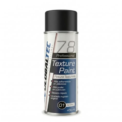 GLOBALTEC PROFESSIONAL Pintura Negra Texturizada Spray 400 ml – Acabado Rugoso Antirayos UV para Parachoques, Plásticos y Metal – Secado Rápido, Anticorrosión y Adherencia Extrema sin Imprimación