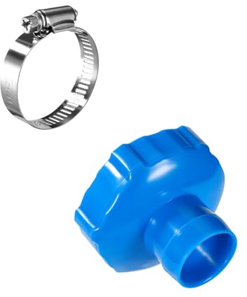 Lyreh Surface Skimmer Hose B Adapter with Hose Clamp, Swimming Pool Skimmer Hose B Adapter Compatible with Intex Pool Part 28000E 28335EH 28337EH 28341WA 28365EH 28375EH 28395EH