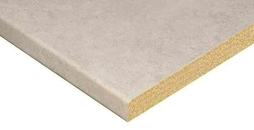 Generico Top per Cucina Piano Cottura in Laminato Stratificato HPL sp mm 38 x 2050 x 600 - Colore: Porfido Chiaro