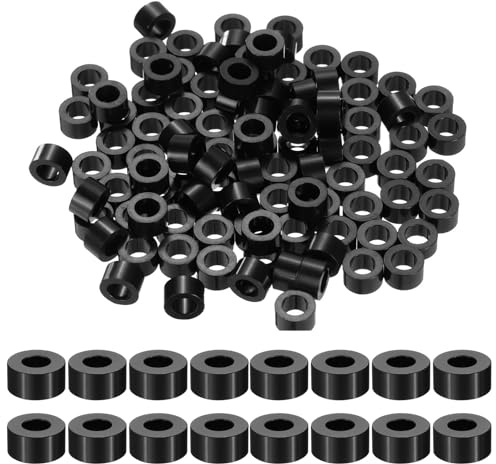 100 Stück Kunststoff Distanzhülsen M6 Runde Abstandshalter Nylon Unterlegscheiben ABS Gummi Abstandshalter Isolierung Beilagscheiben 11X5 mm Abstandsschrauben für Verbinden von Leiterplatten
