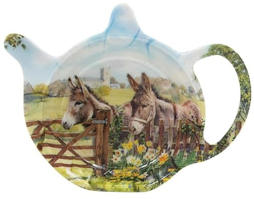 The Leonardo Collection Macneil Studios Donkey Tea Bag Tidy For Home & Kitchen | Ceramic Teabags Holder For Daily Use | Lovely Tea Bag Dish For Dining Table | Elegant Teabag Tidy Gift For Women & Men