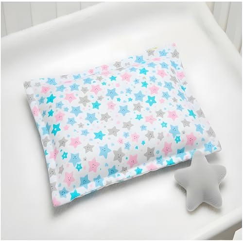 SAMSPIRE Refillable Mustard Seeds Pillow, 100% Cotton Pillow Cover with 800 gram Seeds, Head Shaping Pillow for Newborn Baby, for Both Baby Girl and Baby boy (SQMP)