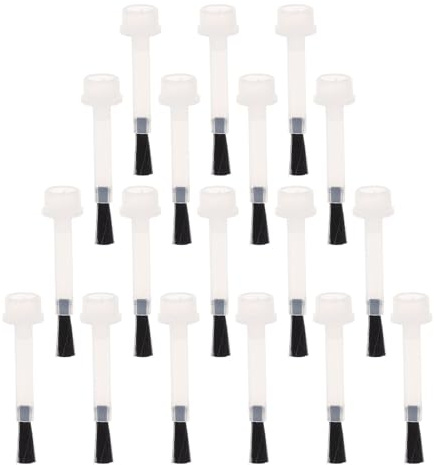 Healifty 20 Pinceles de Nailon para Uñas de 9 Mm Cerdas Finas para Detalles y Puntos, Accesorios Profesionales para Arte y DIY de Uñas