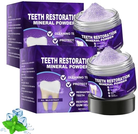 Zahnreparatur Mineralpuder,Zahnrestauration Pulver,Hydroxylapatit Pulver,Zahnpulver Gegen Verfärbungen, Zahnrestaurations Mineralpuder,Mineral Tooth Powder,Zähne Aufhellen,Erfrischt den Atemb (2)