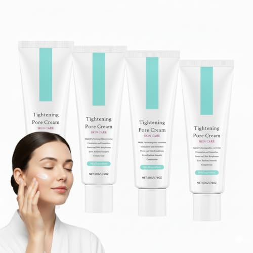 Crema raffinante pori, idratante intensivo per la pelle giovanile, primer contro macchie scure, crema idratante contro la pelle grassa, idratante contro l'acne (4 pezzi)