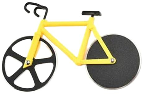 Tagliapizza In Acciaio Inossidabile A Forma Di Bicicletta Ruota For Bici Rullo For Pizza Chopper For Pizza Affettatrice Coltello Da Taglio For Pizza Utensili Da Cucina(Yellow (A style))