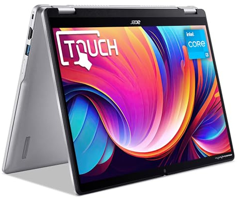 acer Chromebook Spin 314, 14-inch WUXGA Touchscreen, Intel N100, 4GB RAM, 128GB Storage, 360° Convertible, Chrome OS (Renewed)