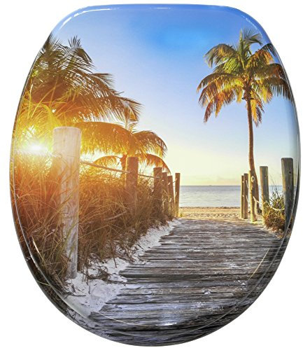 Sanilo WC Sitz mit Absenkautomatik, hochwertiger Toilettendeckel, einfache Montage, stabile Scharniere, Fort Lauderdale