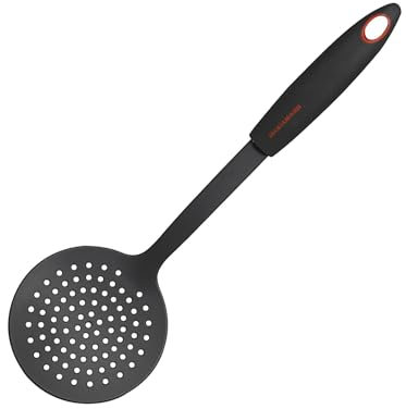Fackelmann Schaumlöffel, Nylon, Anthrazitgrau und Rot