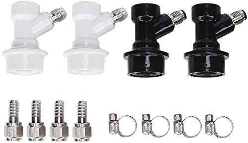 4 STÜCKE Gewinde Ball Lock Fass Armaturen Mit Schlauchschellen Kunststoffverbinder Mit Adapterklemme MEHRWEG VERPAKUNG